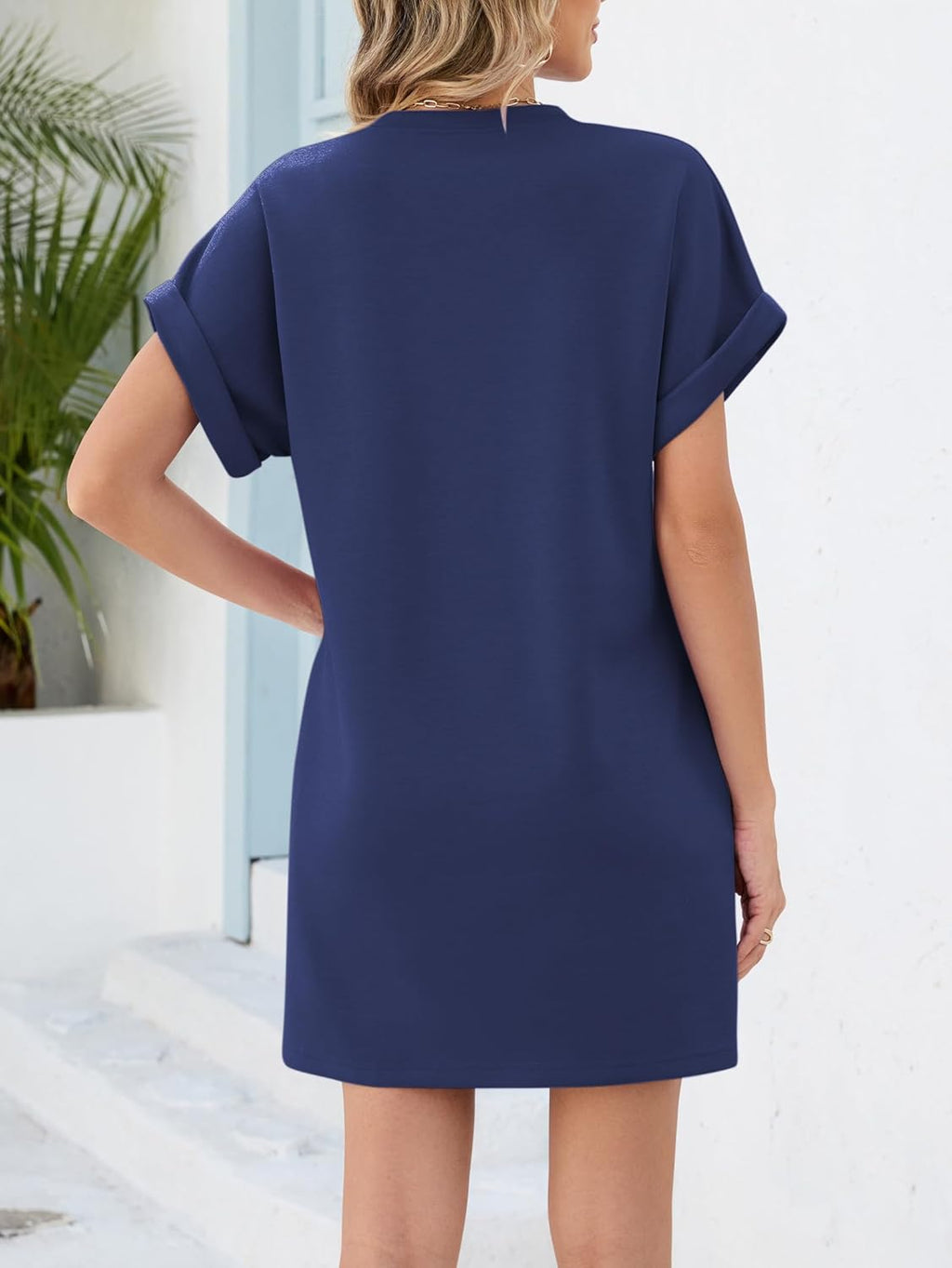Elisa Robe Femme – Robe Courte Décontractée, Manches à Capuche, Poches, T-Shirt