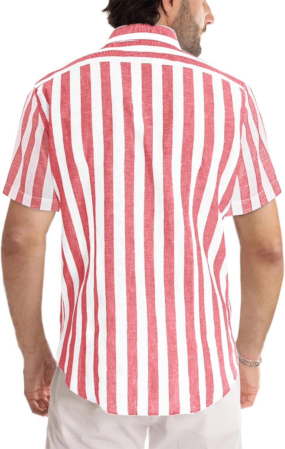 Chemise à rayures pour homme Luca – Chemise d'été décontractée à manches courtes