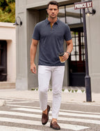 Polo Lorenzo para hombre con bolsillo – Polo casual elegante de manga corta