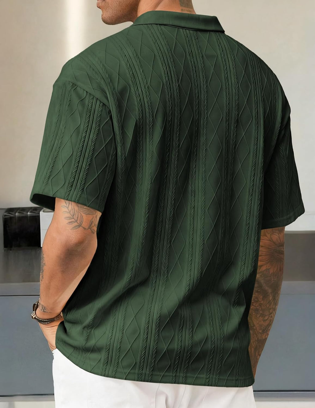 Polo Lorenzo pour homme – Polo d'été élégante Old Money à manches courtes