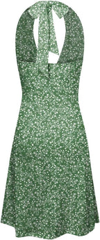 Alessia Robe Femme – Robe Maxi d'Été Florale, Bohème, Col V Élégant