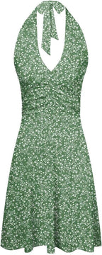 Alessia Robe Femme – Robe Maxi d'Été Florale, Bohème, Col V Élégant