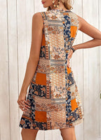 Luna Vestido Boho Estival para Mujer – Vestido Floral Sin Mangas Casual para Playa