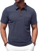 Polo Lorenzo para hombre con bolsillo – Polo casual elegante de manga corta