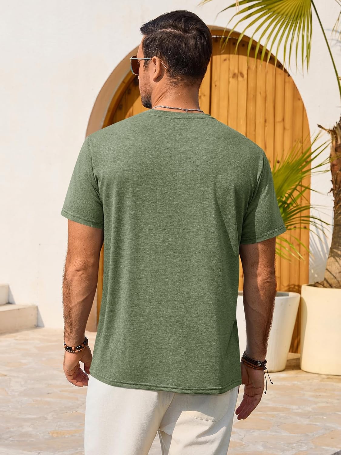 T-shirt d'été Mario pour homme – T-shirt graphique vintage avec impression coucher de soleil