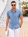 Riccardo Camisa Guayabera Hombre – Camisa Cubana de Verano de Manga Corta