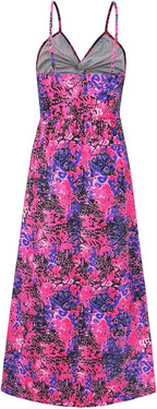 Giulia Robe Femme – Robe d'Été Mini, Col V, Décontractée Florale Plage