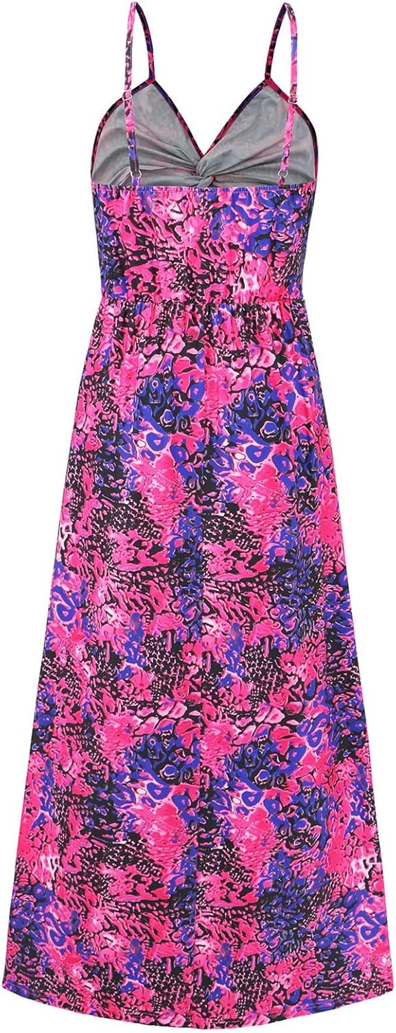 Giulia Robe Femme – Robe d'Été Mini, Col V, Décontractée Florale Plage