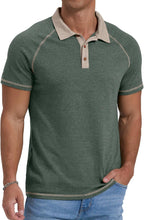 Polo Leo en coton pour homme – T-shirt d'été avec col raglan et boutons