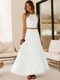 Valentina Jupe Maxi Femme Bohème – Jupe Longue Fluide Taille Haute avec Poches