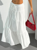 Falda larga maxi bohemia Isabella Gonna Donna – Falda larga con volantes y cintura elástica