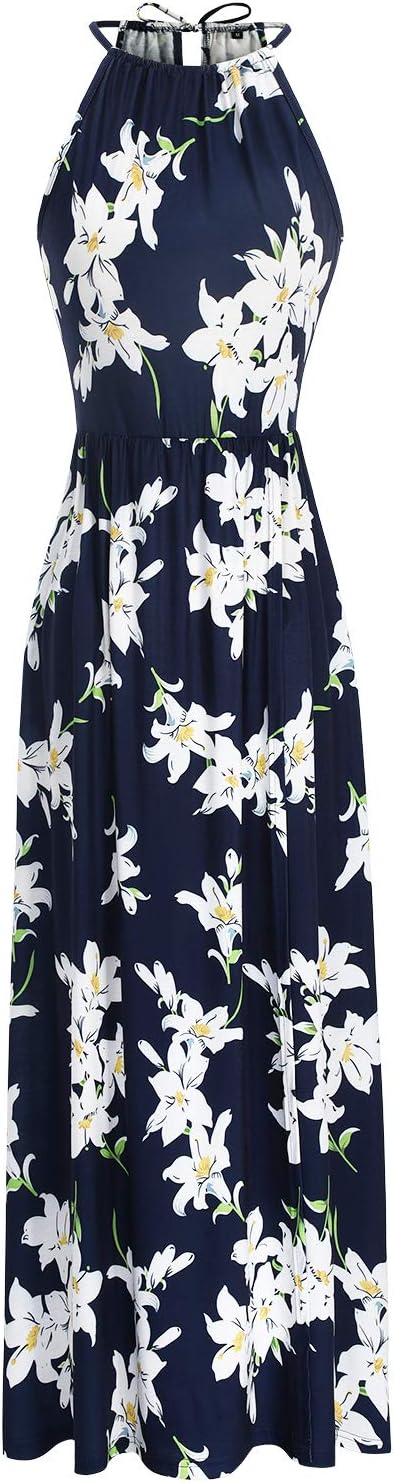 Valentina Robe Maxi Florale pour Femme – Robe Élégante Dos Nu d'Été pour la Plage