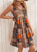 Luna Vestido Boho Estival para Mujer – Vestido Floral Sin Mangas Casual para Playa