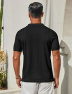 Lucio Polo pour homme – Chemise d'été respirante avec col et boutons