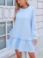 Robe midi femme fleurie – Coupe trapèze, plissée, poches élégantes décontractées