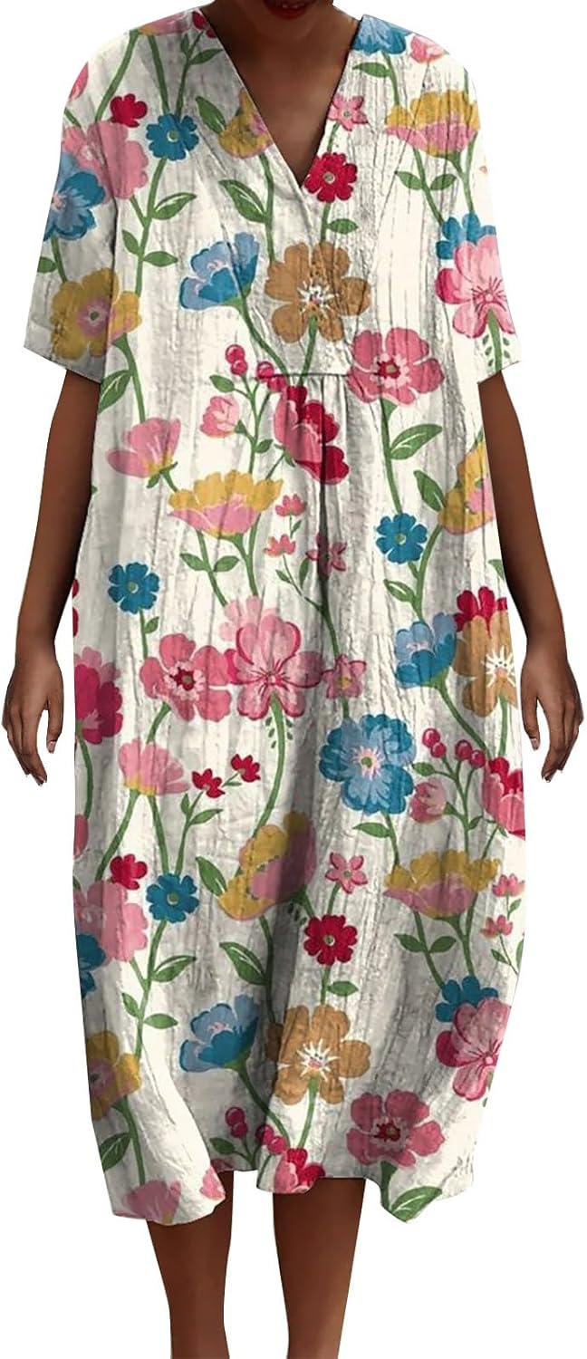 Aurora Robe Maxi Élégante pour Femme – Robe de Cérémonie avec Manches Longues et Poches