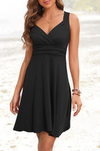 Danny Abito Estivo Donna – Vestito Midi Senza Maniche con Scollo a V e Stampa Floreale