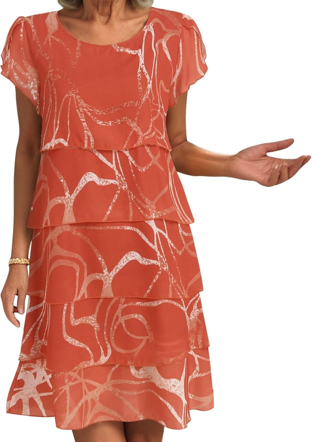 Aurora Robe Bohème d'Été pour Femme – Robe Midi Fleurie avec Volants et Col Rond