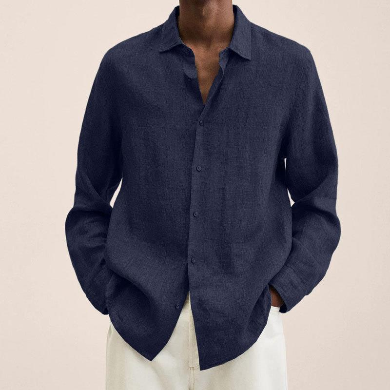 Giovanni Chemise Homme – Lin Respirant, Manches Longues & Style Élégant Classique