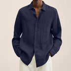 Giovanni Chemise Homme – Lin Respirant, Manches Longues & Style Élégant Classique