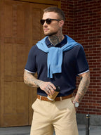 Marco Polo en chemise pour homme – Polo décontracté élégant à manches courtes