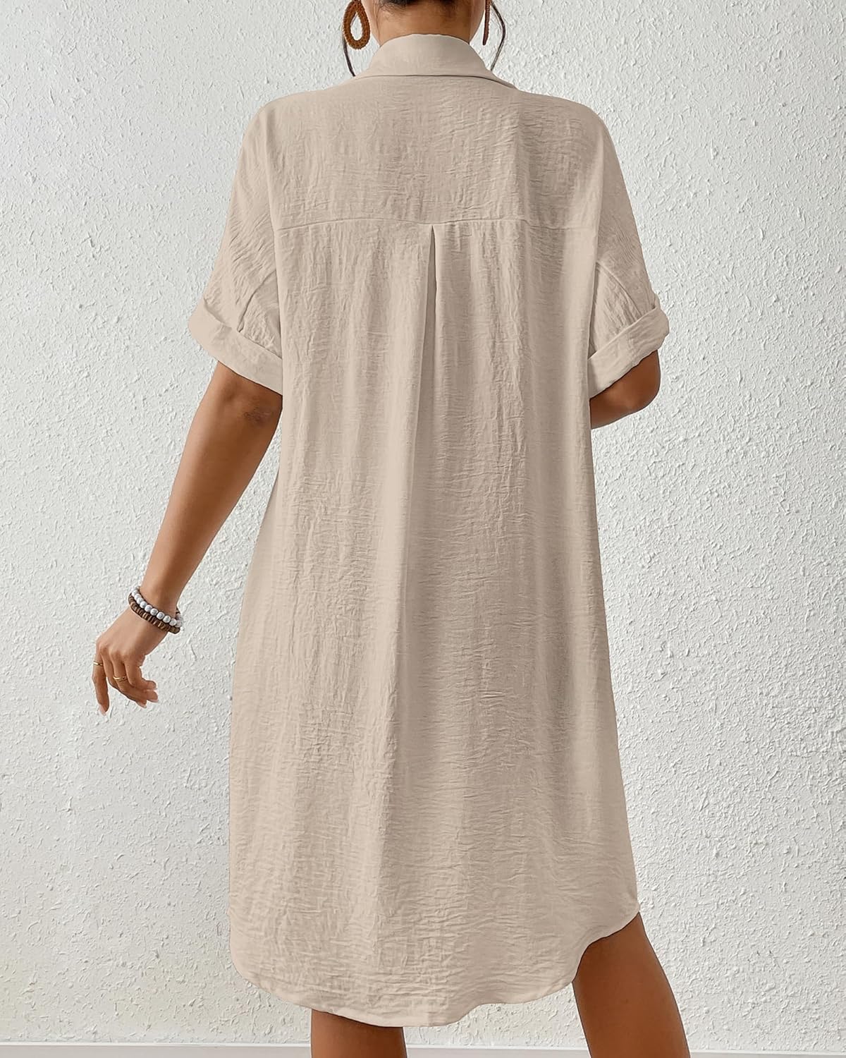 Sienna Vestido Pareo para Mujer – Vestido Camisa de Playa con Botones y Bolsillos
