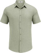 Chemise d'été pour homme Lorenzo – Chemise décontractée à manches courtes effet lin