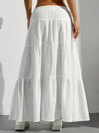 Falda larga maxi bohemia Isabella Gonna Donna – Falda larga con volantes y cintura elástica
