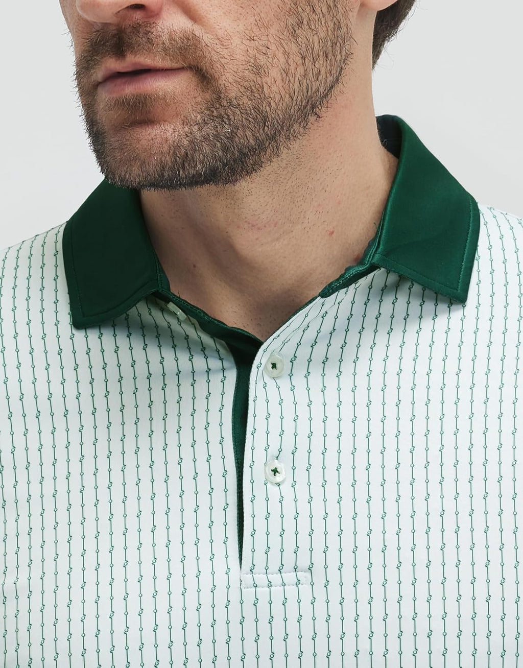 Polo de golf pour homme Marco Polo – Polo technique respirante avec imprimé moderne