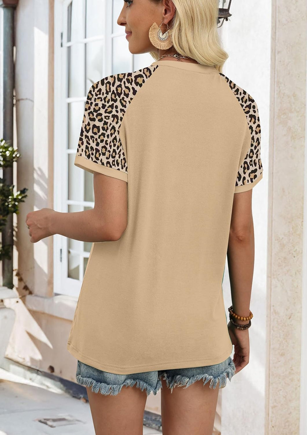 Sofia Maglia Donna – Color Block Raglan, Maniche Corte, Casual Chic Estiva