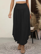 Falda Lulu Donna – Falda Maxi Boho Floral de Cintura Alta con Bolsillos