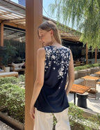 Valeria Camiseta Mujer – Escote en V, Fruncidos Laterales, Túnica Casual Elegante