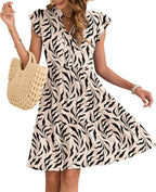 Aira Abito Estivo Donna – Vestito Mini con Scollo a V, Maniche a Volant e Tasche