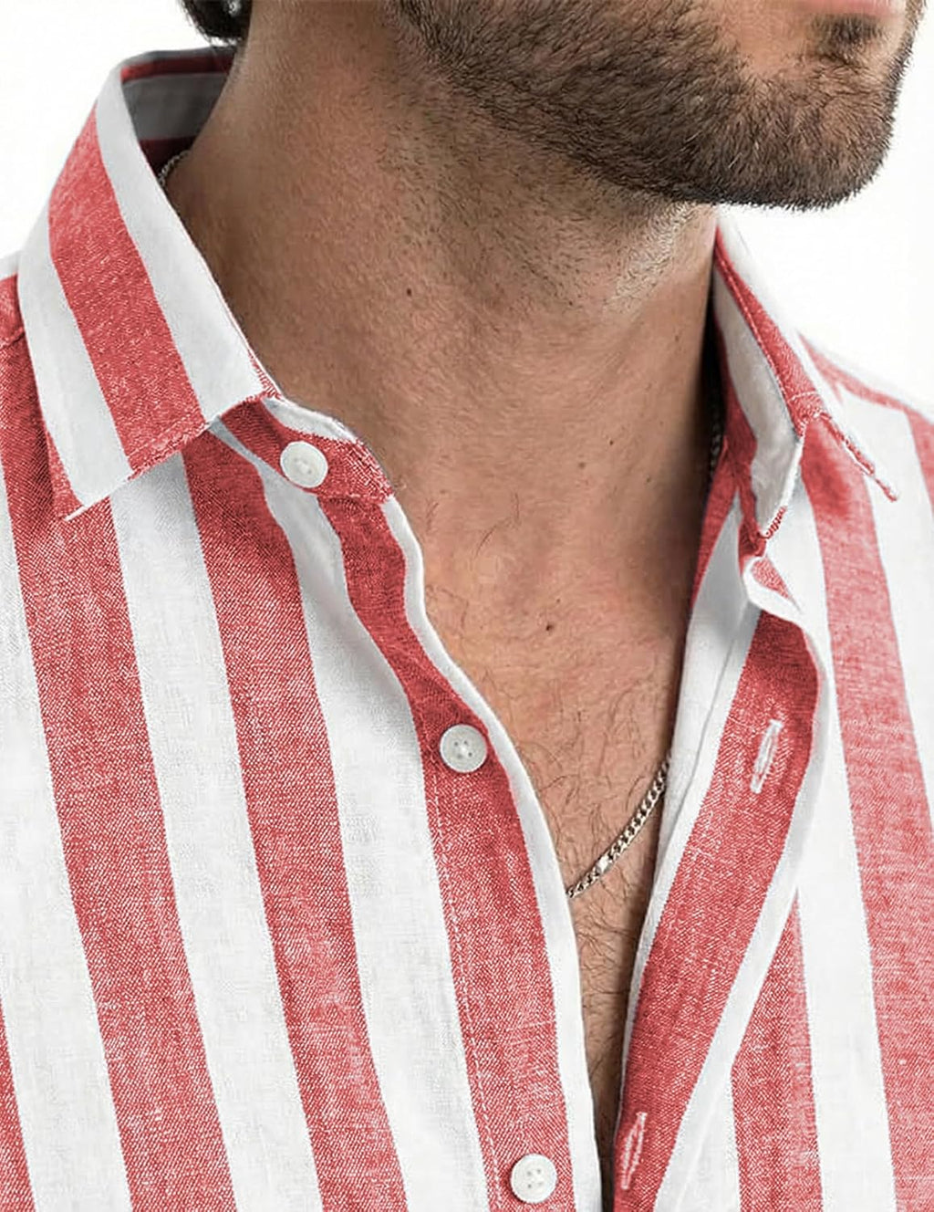 Chemise à rayures pour homme Luca – Chemise d'été décontractée à manches courtes