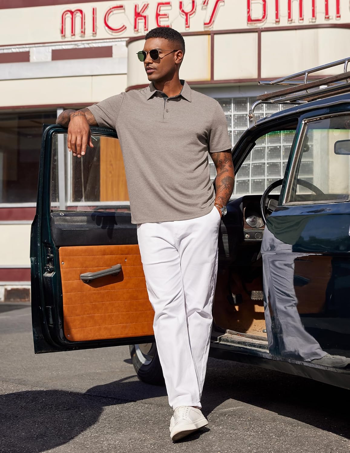 Polo homme José – T-shirt d'été respirant avec col contrasté