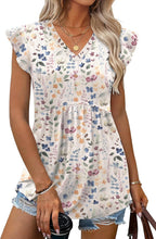 Valentina Blusa Mujer – Escote en V, Mangas con Volantes, Babydoll Fluido Casual Elegante