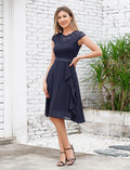 Élodie Abito Cocktail Donna – Vestito Elegante in Pizzo con Gonna in Chiffon