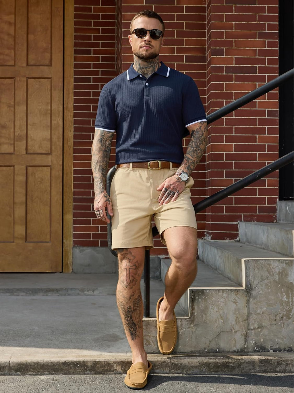 Marco Polo en chemise pour homme – Polo décontracté élégant à manches courtes