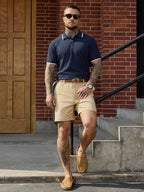 Marco Polo en chemise pour homme – Polo décontracté élégant à manches courtes