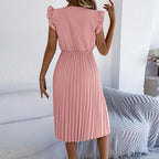 Robe d'été léopard pour femme Sabrina – Robe élégante évasée avec dos nu