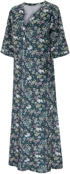 Bianca Robe Bohème d'Été pour Femme – Robe Mini Florale avec Col en V Élégant