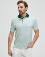 Polo de golf pour homme Marco Polo – Polo technique respirante avec imprimé moderne