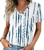 T-shirt Martina Femme – Col en V, Manches Courtes, Haut Casual Élégant Basique S-3XL