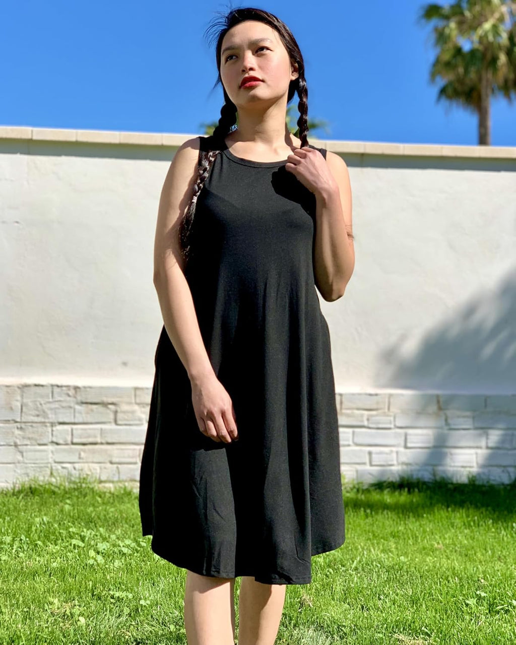 Valeria Robe Femme – Robe d'été Fleurie, Sans Manches, Poches Décontractées