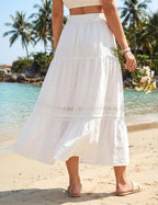 Gonna Jelly Donna – Gonna Maxi Boho con Dettagli in Pizzo e Tasche