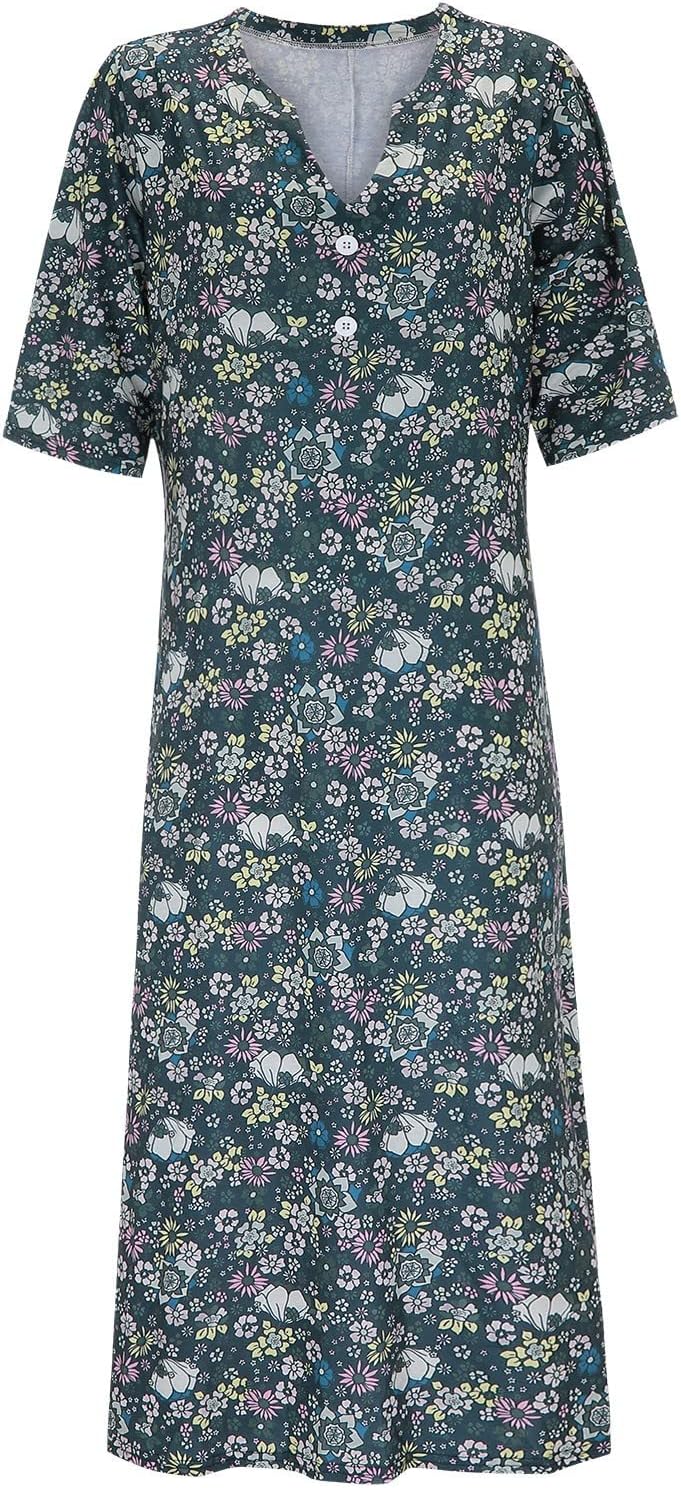 Bianca Robe Bohème d'Été pour Femme – Robe Mini Florale avec Col en V Élégant