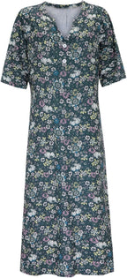 Bianca Robe Bohème d'Été pour Femme – Robe Mini Florale avec Col en V Élégant