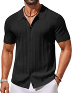 Lucio Polo pour homme – Chemise d'été respirante avec col et boutons