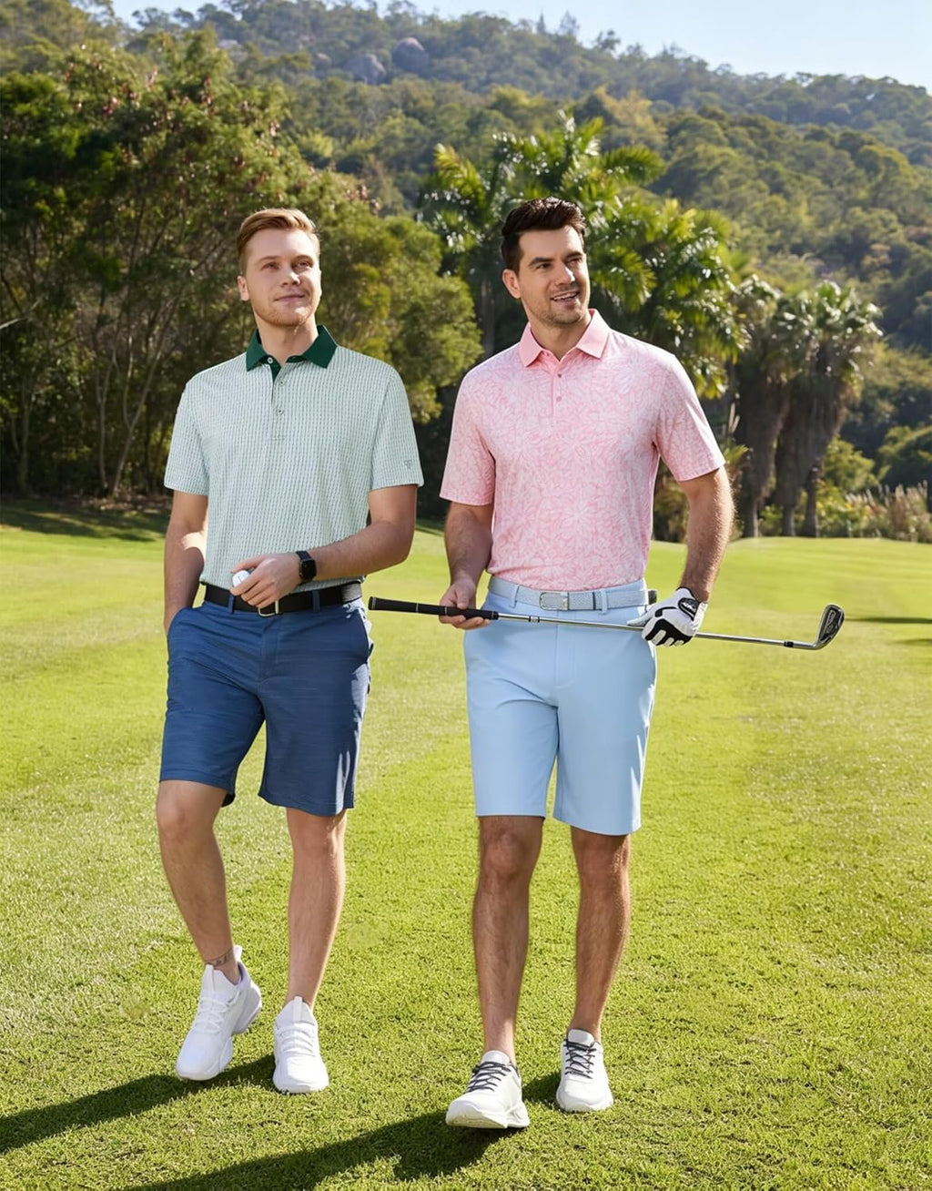 Polo de golf pour homme Marco Polo – Polo technique respirante avec imprimé moderne