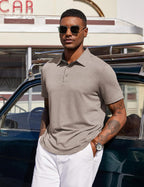 Polo homme José – T-shirt d'été respirant avec col contrasté